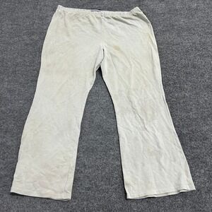 Zoey Beth Pants Womens Size 2X Green Lounge Flare Elastic Waist USA Made Stains